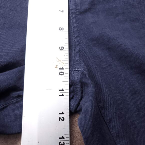 NYDJ Wide Leg Chino Trouser Pants Wmns 8 Blue Straight Linen Blend Casual Work - Picture 5 of 11